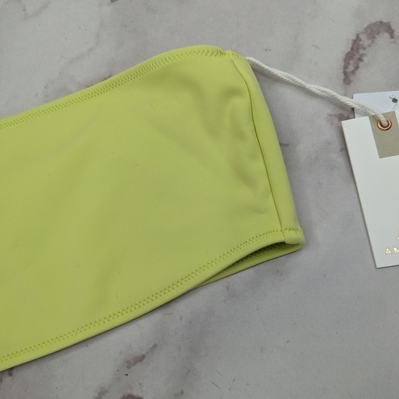Good American Swim Top Women Green Key Lime Scuba One Shoulder Bikini - Picture 4 of 12
